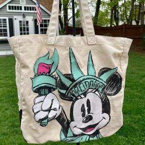 Disney Minnie Mouse Statue of Liberty New York City Canvas Tote Bag